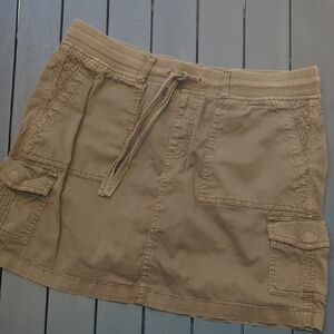 Army Green Cargo Mini Skort